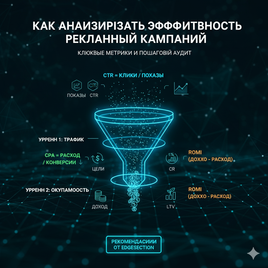 Как анализировать эффективность рекламных кампаний: Ключевые метрики (CTR, CPA, ROMI) и пошаговый аудит