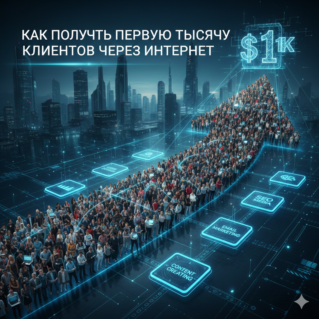 Как получить первую тысячу клиентов через интернет