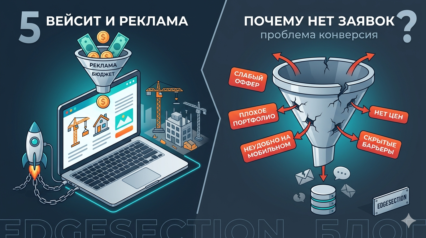 Почему сайт строительной компании не приносит заявки: 5 скрытых причин и способы их решения