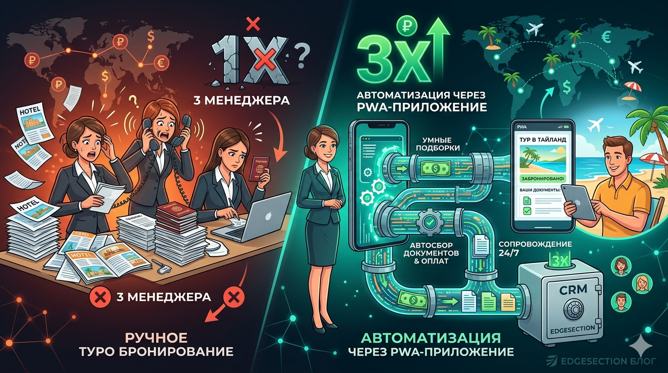 Турагентство: как PWA-приложение заменит вам 3 менеджеров по бронированию