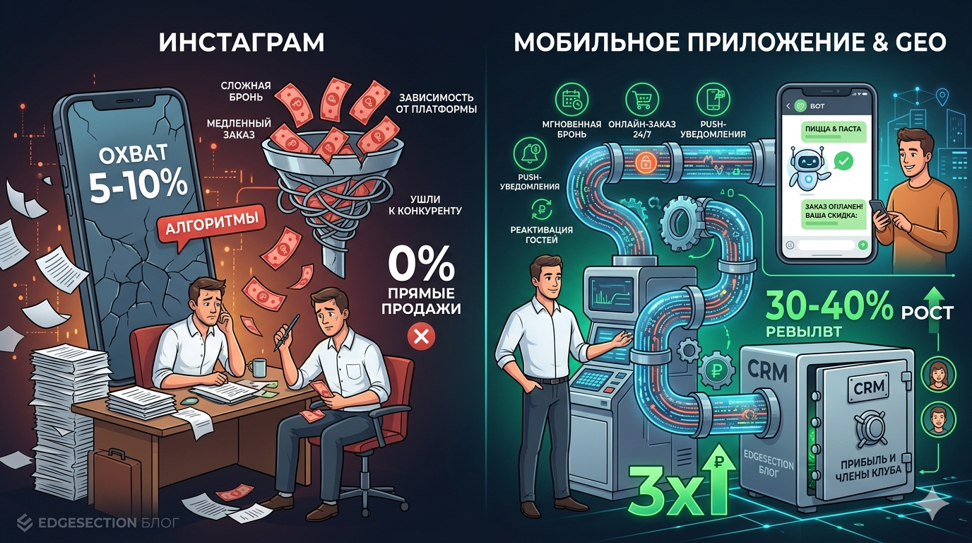 Ресторан или кафе: почему навигационное приложение для iOS/Android важнее, чем Instagram