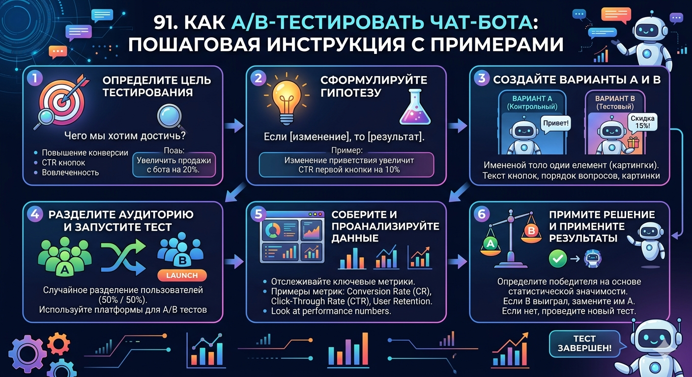 Как A/B-тестировать чат-бота: пошаговая инструкция с примерами