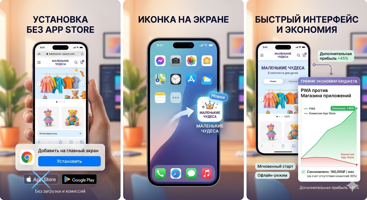 Детский интернет-магазин: как мы сделали PWA вместо приложения и сэкономили 1.5 млн