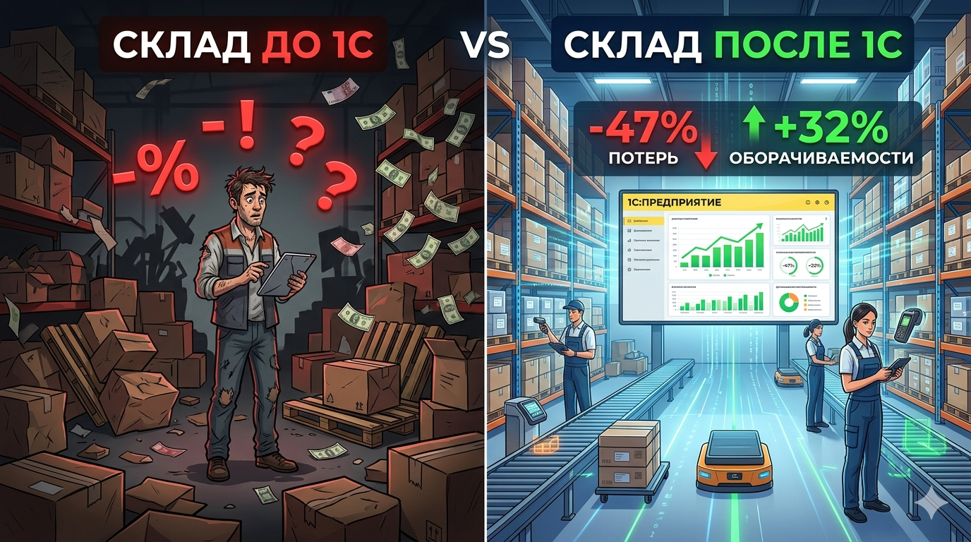 Почему владельцы складов теряют миллионы: ошибки учёта и как 1С их исключает