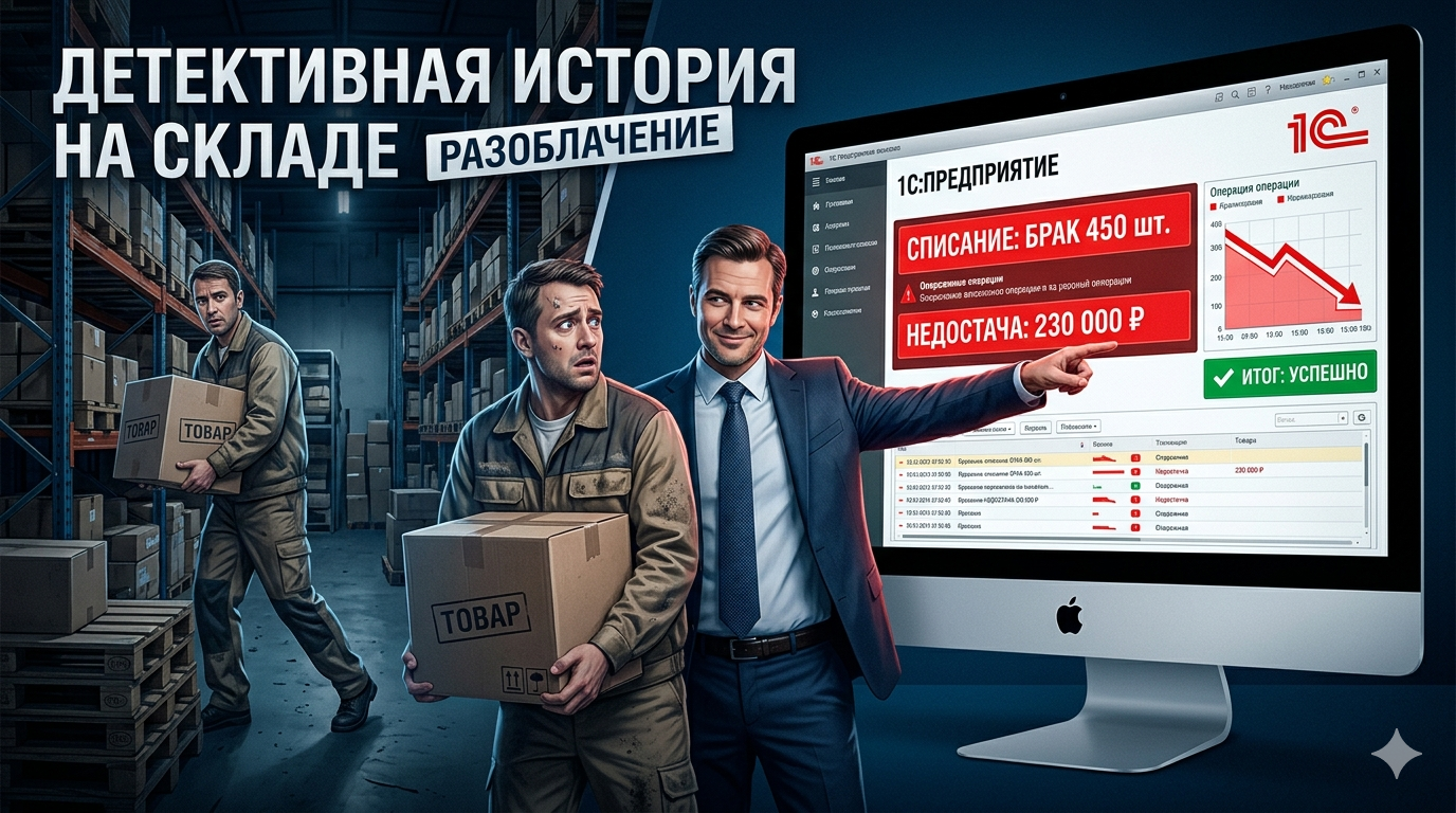 Как 1С автоматизация выявила воровство на складе на 2 млн ₽ — история клиента