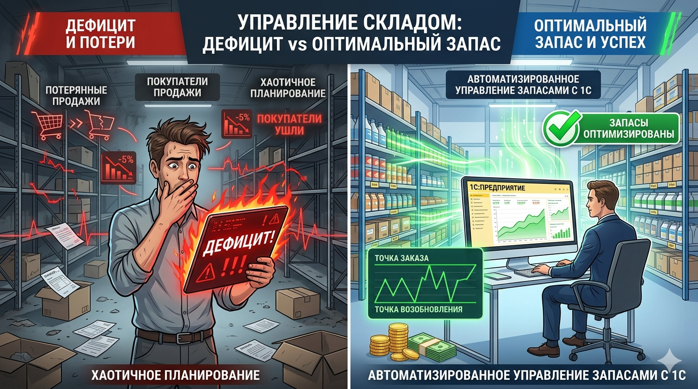 Как 1С автоматизирует закупки и спасает от дефицита на складе