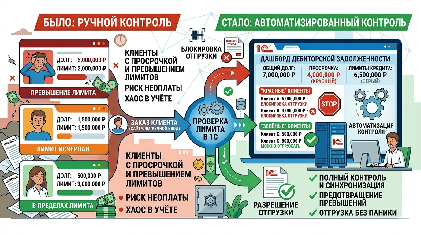 1С для оптовой торговли: управление заказами клиентов и дебиторкой