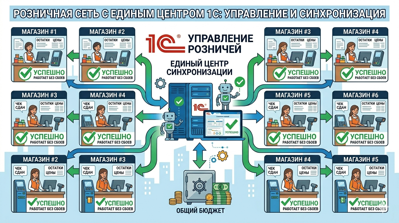 1С Розница: как мы автоматизировали кассы и торговые точки сети