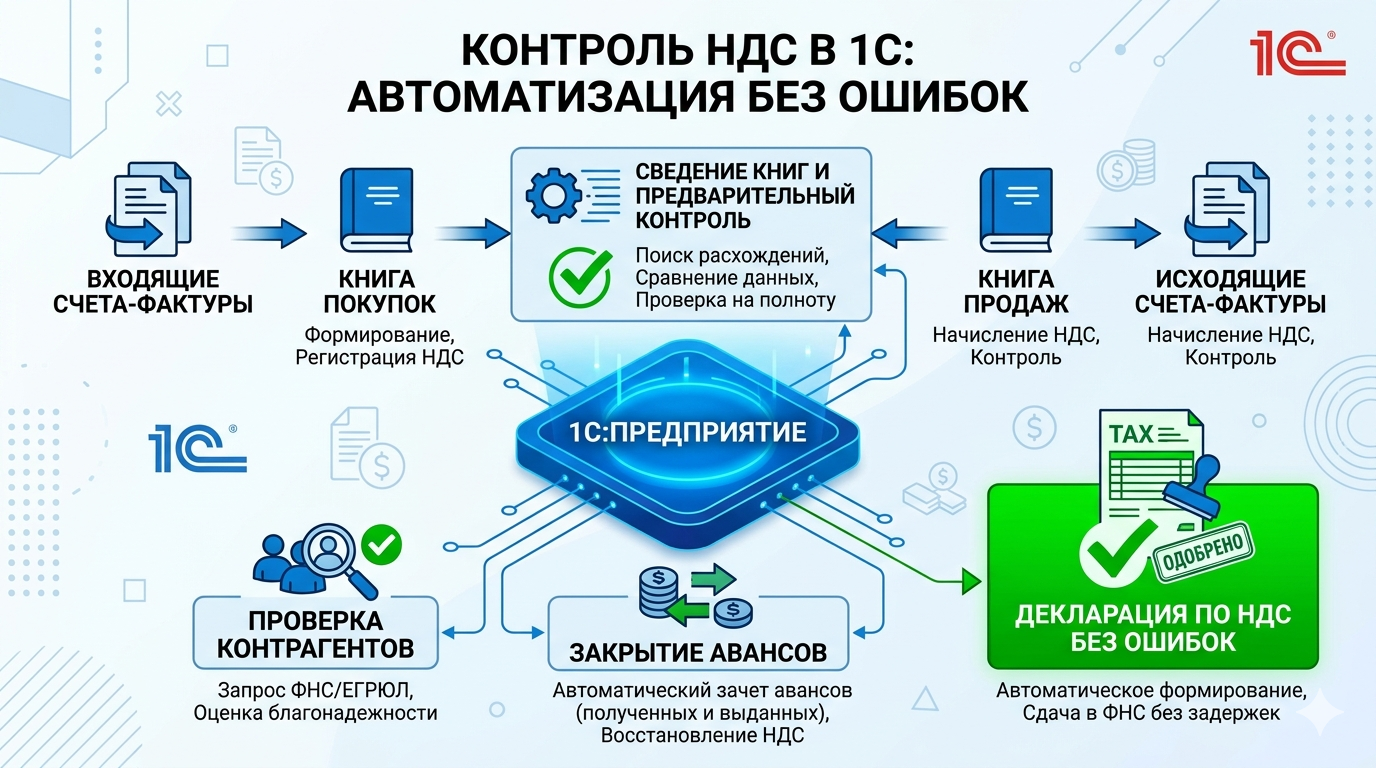 НДС и 1С: как не ошибиться в декларации и не получить штраф