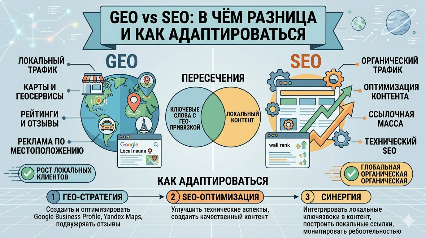 GEO vs SEO: в чём разница и как адаптироваться 