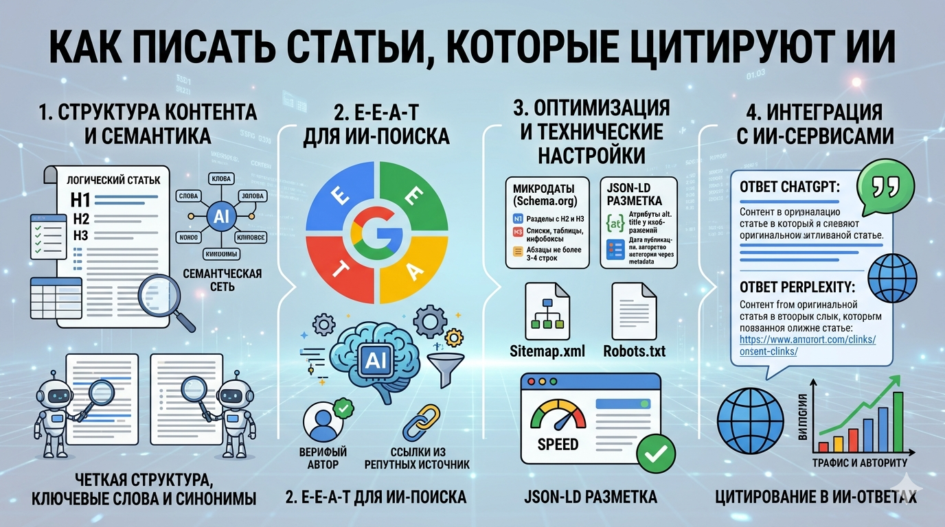 Как писать статьи, которые цитируют ИИ 