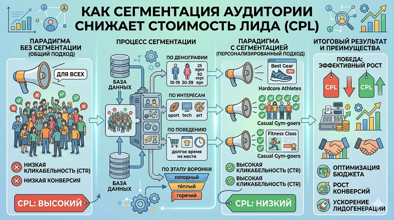 Как сегментация аудитории снижает стоимость лида 