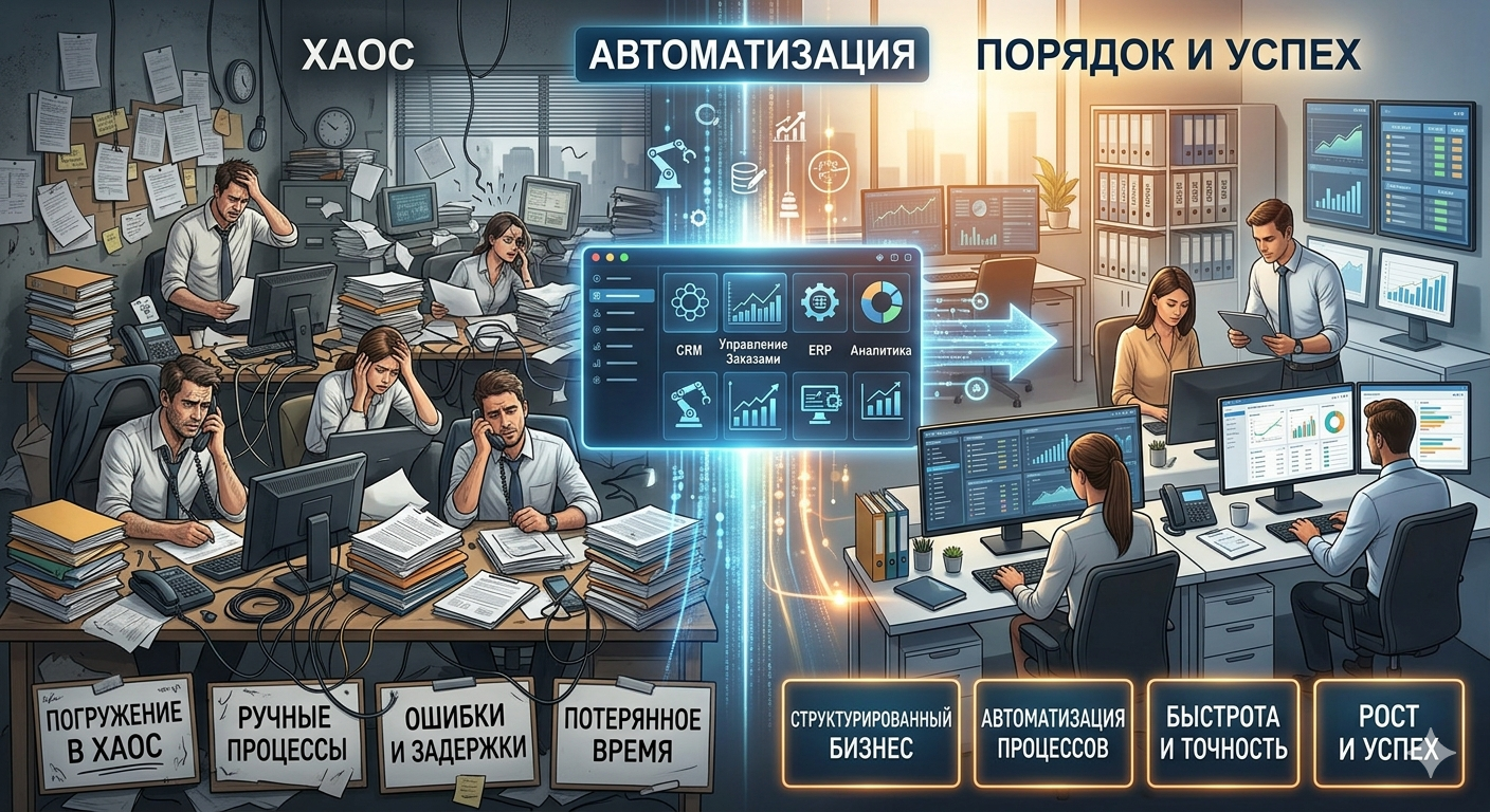 Как автоматизация убирает хаос в бизнесе 