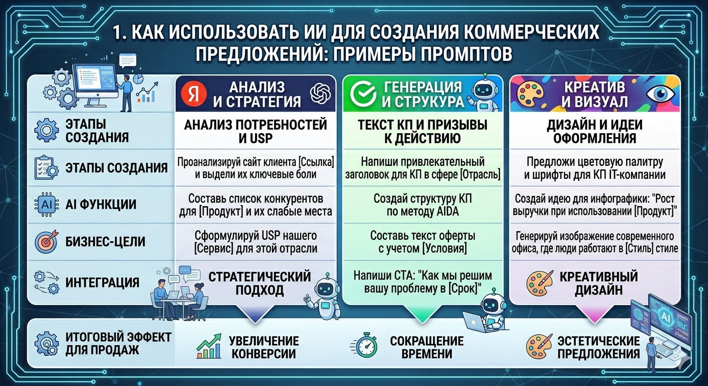 Как использовать ИИ для создания коммерческих предложений (примеры промптов)