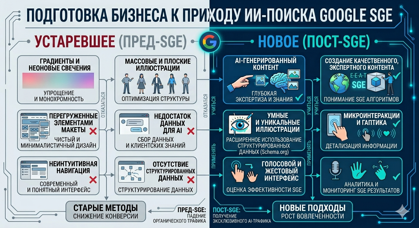 Как подготовить бизнес к приходу ИИ-поиска Google SGE