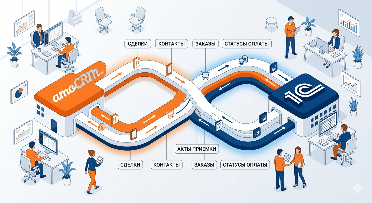 Как настроить интеграцию amoCRM с 1С: пошаговая инструкция для бизнеса