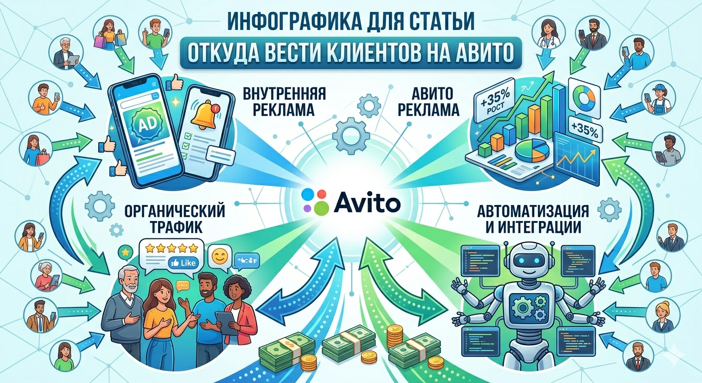 Откуда вести клиентов на Авито: полная карта источников трафика