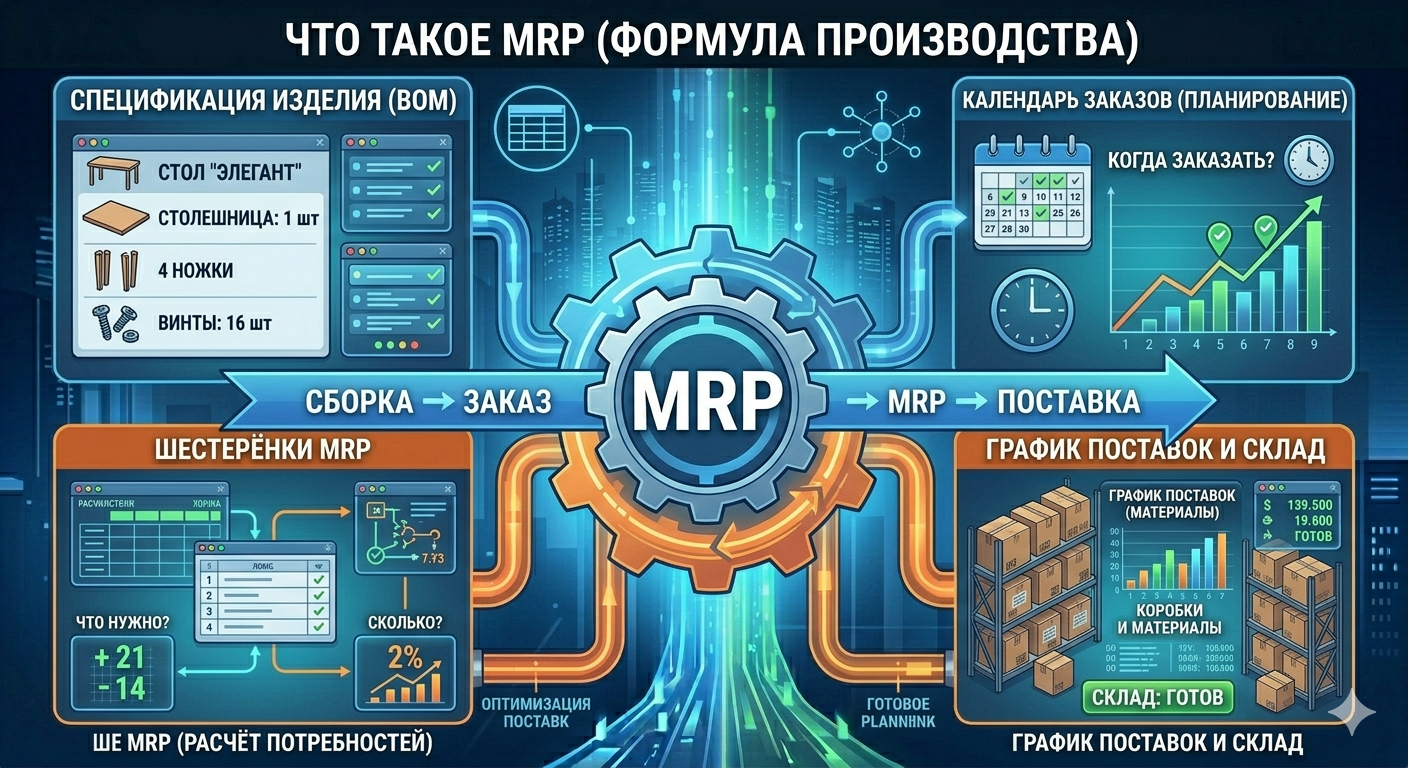 Что такое MRP: планирование потребности в материалах для производства