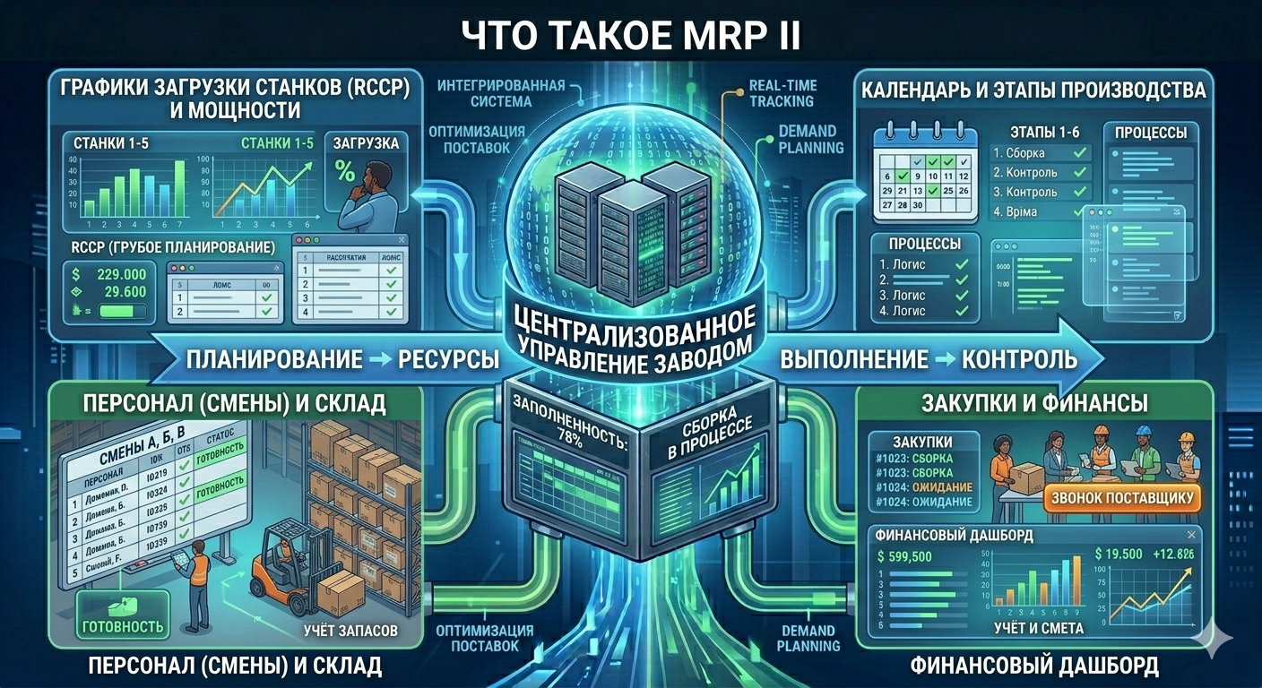 Что такое MRP II: планирование производственных ресурсов